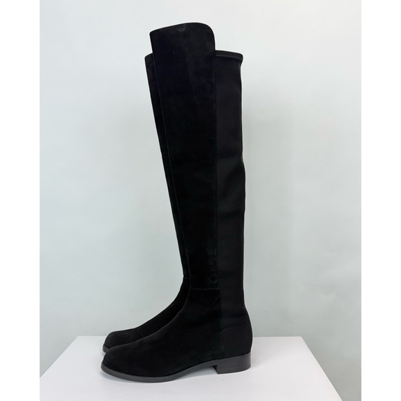 Stuart Weitzman 5050 Over The Knee Boot Black Suede Sz 9.5 - Picture 9 of 16